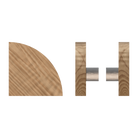 Pair of T10 Timber Pull Handles in American Walnut by Style Finish Doorware, showcasing the sleek wood grain and modern design