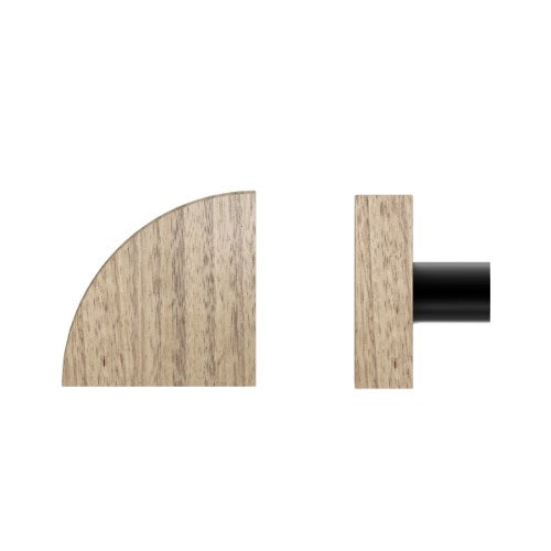 Single T10 Timber Entrance Pull Handle, Victorian Ash, Radius 150mm x Projection 68mm, Coated in Hard Wax (accentuates rich colours) in Victorian Ash / Powder Coat