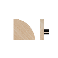 Victorian Ash T10 Timber Pull Handle by Style Finish Doorware, single black finish, showcasing sleek wood grain and sturdy design.