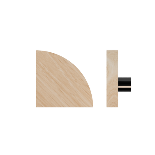 Single T10 Timber Entrance Pull Handle, Victorian Ash, Radius 150mm x Projection 68mm, Coated in Hard Wax (accentuates rich colours) in Victorian Ash / Satin Anodised Gun Metal