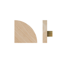Victorian Ash T10 Timber Pull Handle by Style Finish Doorware, single Victorian Ash wood with metal mounting hardware
