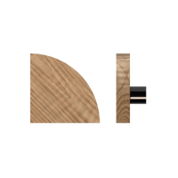 Single T10 Timber Pull Handle in American Walnut by Style Finish Doorware, showcasing its sleek, natural wood grain finish.