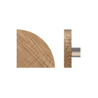 Single T10 Timber Pull Handle in American Walnut by Style Finish Doorware, featuring a sleek, natural wood finish for doors.