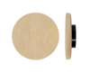 Single T11 Timber Entrance Pull Handle, American Oak, Ø300mm x Projection 68mm, Coated in Hard Wax (accentuates rich colours) in White Oak / Satin Anodised Black
