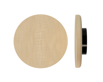 Single T11 Timber Entrance Pull Handle, American Oak, Ø300mm x Projection 68mm, Coated in Hard Wax (accentuates rich colours) in White Oak / Satin Anodised Black