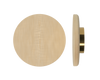 Single T11 Timber Entrance Pull Handle, American Oak, Ø300mm x Projection 68mm, Coated in Hard Wax (accentuates rich colours) in White Oak / Satin Anodised Brass