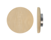 Single T11 Timber Entrance Pull Handle, American Oak, Ø300mm x Projection 68mm, Coated in Hard Wax (accentuates rich colours) in White Oak / Satin Anodised Nickel