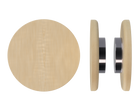 Pair of T11 Timber Pull Handles in American Oak by Style Finish Doorware, showing natural wood grain and sleek pull design.