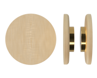 Pair of T11 Timber Pull Handles in American Oak by Style Finish Doorware, showcasing the sleek, natural wood grain design.