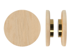 Pair of T11 Timber Pull Handles in Tasmanian Oak by Style Finish Doorware, showcasing their natural wood grain and sleek design.