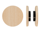 Pair of Victorian Ash T11 Timber Pull Handles by Style Finish Doorware, showcasing polished wood finish and sleek design.