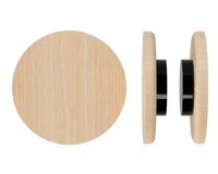 Pair of Victorian Ash T11 Timber Pull Handles by Style Finish Doorware, showcasing polished wood finish and sleek design.