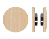 Pair of Victorian Ash T11 Timber Pull Handles by Style Finish Doorware, showcasing natural wood grain and classic design for doors