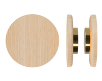 Pair of Victorian Ash T11 Timber Pull Handles by Style Finish Doorware, showcasing polished wood finish and ergonomic design.