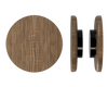 Pair T11 Timber Entrance Pull Handle, American Walnut, Back to Back Fixing, Ø300mm x Projection 68mm, Coated in Hard Wax (accentuates rich colours) in Black Walnut / Satin Anodised Black