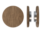 Pair of T11 Timber Pull Handles in American Walnut by Style Finish Doorware, featuring sleek design and natural wood grain finish.