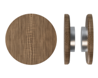 Pair of T11 Timber Pull Handles in American Walnut by Style Finish Doorware, featuring sleek design and natural wood grain finish.