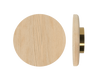 Single T11 Timber Entrance Pull Handle, Tasmanian Oak, Ø300mm x Projection 68mm, Coated in Hard Wax (accentuates rich colours) in Tasmanian Oak / Satin Anodised Brass