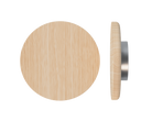 Victorian Ash T11 Timber Pull Handle by Style Finish Doorware, single handle mounted on door with natural wood grain.