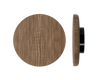 Single T11 Timber Entrance Pull Handle, American Walnut, Ø300mm x Projection 68mm, Coated in Hard Wax (accentuates rich colours) in Black Walnut / Satin Anodised Black