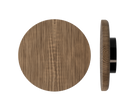 Single T11 Timber Pull Handle in American Walnut by Style Finish Doorware, showcasing its sleek wooden design and rich finish.