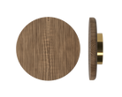 Single T11 Timber Pull Handle in American Walnut by Style Finish Doorware, showing its sleek wood grain and modern design.