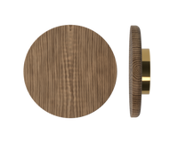 Single T11 Timber Pull Handle in American Walnut by Style Finish Doorware, showing its sleek wood grain and modern design.