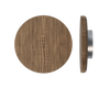 Single T11 Timber Entrance Pull Handle, American Walnut, Ø300mm x Projection 68mm, Coated in Hard Wax (accentuates rich colours) in Black Walnut / Satin Anodised Nickel