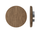 Single T11 Timber Pull Handle in American Walnut by Style Finish Doorware, showcasing natural wood grain and sleek design.