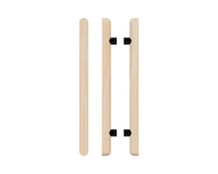 Pair of Victorian Ash T12 Timber Pull Handles by Style Finish Doorware, showcasing natural wood grain and sleek design.