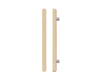 Single T12 Timber Entrance Pull Handle, Tasmanian Oak, CTC1000mm, H1200mm x 40mm x 40mm x Projection 75mm, Coated in Hard Wax (accentuates rich colours) in Tasmanian Oak / Satin Anodised Nickel