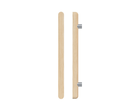 T12 Timber Pull Handle in Tasmanian Oak by Style Finish Doorware, single door hardware with natural wood finish