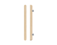 T12 Timber Pull Handle in Tasmanian Oak by Style Finish Doorware, single door hardware with natural wood finish