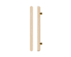 Single T12 Timber Entrance Pull Handle, Victorian Ash, CTC1000mm, H1200mm x 40mm x 40mm x Projection 75mm, Coated in Hard Wax (accentuates rich colours) in Victorian Ash / Satin Anodised Brass