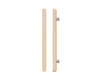 Single T12 Timber Entrance Pull Handle, Victorian Ash, CTC1000mm, H1200mm x 40mm x 40mm x Projection 75mm, Coated in Hard Wax (accentuates rich colours) in Victorian Ash / Satin Anodised Nickel