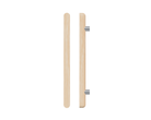 Victorian Ash T12 Timber Pull Handle by Style Finish Doorware mounted on a door, showcasing elegant wood grain and sturdy design.