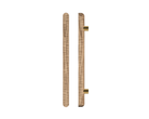 Single T12 Timber Pull Handle in American Walnut by Style Finish Doorware, showcasing a sleek dark wood finish and modern design.
