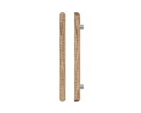 Single T12 Timber pull handle in American Walnut by Style Finish Doorware, featuring a sleek, modern design for interior doors.