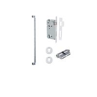 Pull Handle Brunswick Euro Pair Polished Chrome L635xW22xP63mm CTC600 mm BPD35mm, Mortice Lock Roller Euro Polished Chrome CTC85mm Backset 60mm, Euro Cylinder Dual Function 5 Pin 65mm KA4, Escutcheon Euro Concealed Fix Round Pair D52xP10mm in Polished Chrome