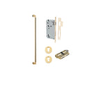 Pull Handle Berlin Euro Pair Polished Brass L635xW22xP63mm CTC600 mm BPD35mm, Mortice Lock Roller Euro Polished Brass CTC85mm Backset 60mm, Euro Cylinder Dual Function 5 Pin 65mm KA4, Escutcheon Euro Concealed Fix Round Pair D52xP10mm in Polished Brass