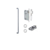 Pull Handle Berlin Euro Pair Brushed Chrome L635xW22xP63mm CTC600 mm BPD35mm, Mortice Lock Roller Euro Brushed Chrome CTC85mm Backset 60mm, Euro Cylinder Dual Function 5 Pin 65mm KA4, Escutcheon Euro Concealed Fix Round Pair D52xP10mm in Brushed Chrome