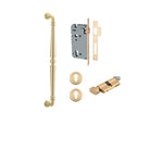 Pull Handle Sarlat Brushed Gold PVD L485xW32xP72mm BP35mm CTC450mm Entrance Kit, Mortice Lock Roller Euro BG PVD CTC85mm Backset 60mm, Euro Cylinder Key Thumb 6 Pin Satin Brass L70mm KA1, Escutcheon Euro Concealed Fix Round Pair BG PVD D52xP10mm in Brushed Gold PVD