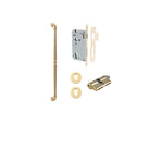 Pull Handle Sarlat Polished Brass L635xW32xP72mm BP35mm CTC600mm Entrance Kit, Mortice Lock Roller Euro Polished Brass CTC85mm Backset 60mm, Euro Cylinder Dual Function 5 Pin Polished Brass L65mm KA1, Escutcheon Euro Concealed Fix Round Pair Polis… in Polished Brass