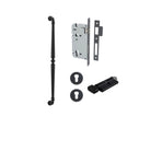 Pull Handle Sarlat Matt Black L635xW32xP72mm BP35mm CTC600mm Entrance Kit, Mortice Lock Roller Euro Matt Black CTC85mm Backset 60mm, Euro Cylinder Key Thumb 6 Pin Matt Black L70mm KA1, Escutcheon Euro Concealed Fix Round Pair Matt Black D52xP10mm in Matt Black