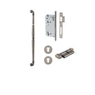 Pull Handle Sarlat Distressed Nickel L635xW32xP72mm BP35mm CTC600mm Entrance Kit, Mortice Lock Roller Euro Distressed Nickel CTC85mm Backset 60mm, Euro Cylinder Key Thumb 6 Pin Distressed Nickel L70mm KA1, Escutcheon Euro Concealed Fix Round Pair … in Distressed Nickel