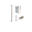 Pull Handle Sarlat Satin Nickel L635xW32xP72mm BP35mm CTC600mm Entrance Kit, Mortice Lock Roller Euro Satin Nickel CTC85mm Backset 60mm, Euro Cylinder Dual Function 5 Pin Satin Nickel L65mm KA1, Escutcheon Euro Concealed Fix Round Pair Satin Nicke… in Satin Nickel