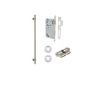 Pull Handle Helsinki Satin Nickel L710xD22xP66mm BP35mm CTC600mm Entrance Kit, Mortice Lock Roller Euro Satin Nickel CTC85mm Backset 60mm, Euro Cylinder Dual Function 5 Pin Satin Nickel L65mm KA1, Escutcheon Euro Concealed Fix Round Pair Satin Nic… in Satin Nickel