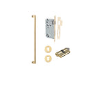 Pull Handle Baltimore Polished Brass L635xW13xP64mm BP35mm CTC600mm Entrance Kit, Mortice Lock Roller Euro Polished Brass CTC85mm Backset 60mm, Euro Cylinder Dual Function 5 Pin Polished Brass L65mm KA1, Escutcheon Euro Concealed Fix Round Pair Po… in Polished Brass