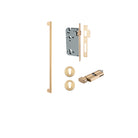 Pull Handle Baltimore Brushed Brass L635xW13xP64mm BP35mm CTC600mm Entrance Kit, Mortice Lock Roller Euro Brushed Brass CTC85mm Backset 60mm, Euro Cylinder Key Thumb 6 Pin Brushed Brass L70mm   KA1, Escutcheon Euro Concealed Fix Round Pair Brushe… in Brushed Brass