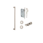 Pull Handle Baltimore Satin Nickel L635xW13xP64mm BP35mm CTC600mm Entrance Kit, Mortice Lock Roller Euro Satin Nickel CTC85mm Backset 60mm, Euro Cylinder Key Thumb 6 Pin Satin Nickel L70mm KA1, Escutcheon Euro Concealed Fix Round Pair Satin Nickel… in Satin Nickel